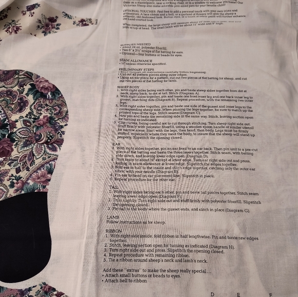 Victorian sheep panel to make 2 sheep with directions - Picture 7 of 9